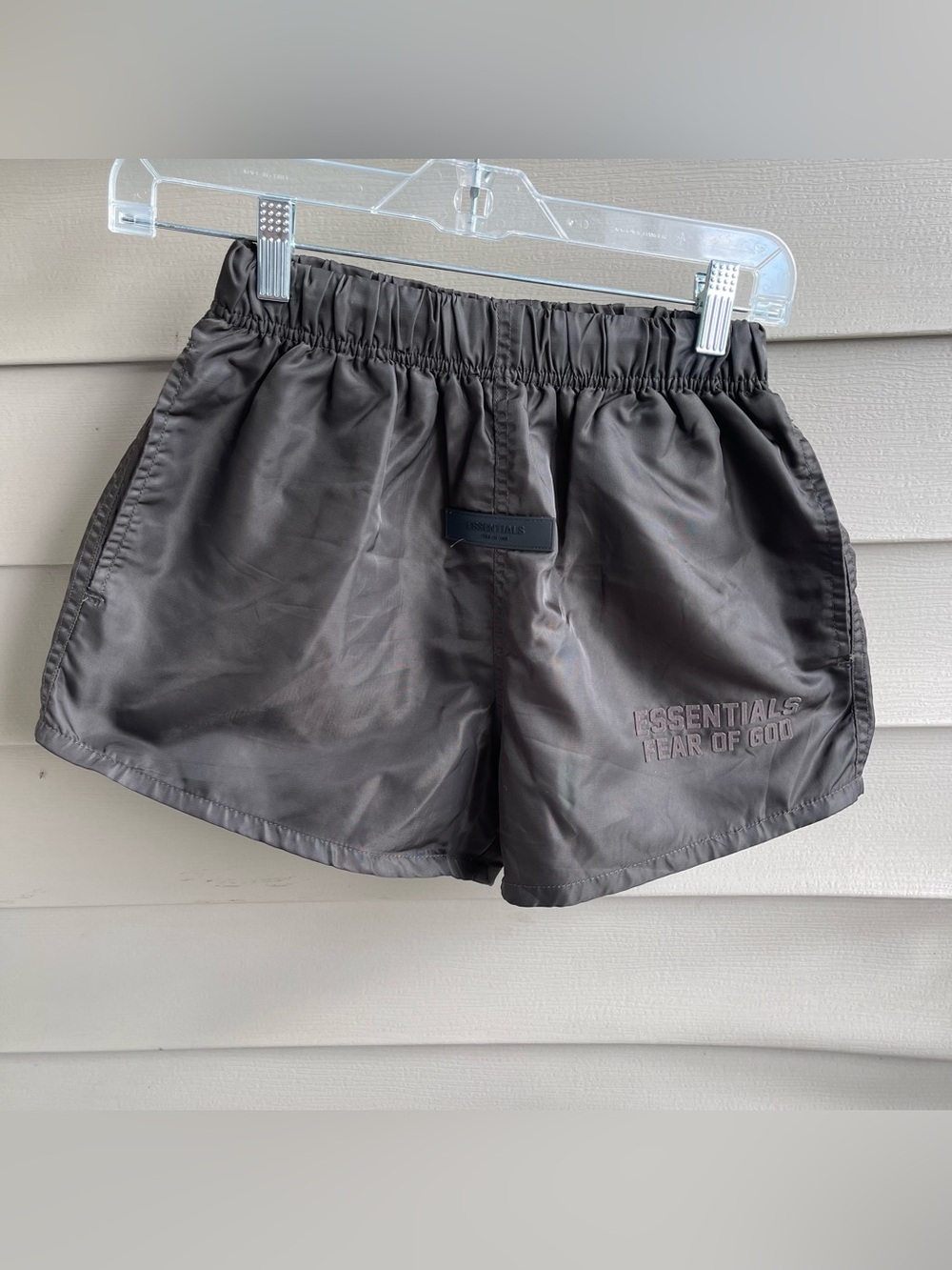 Fear of God Essentials Black Nylon Running Shorts Womens XXS Athletic